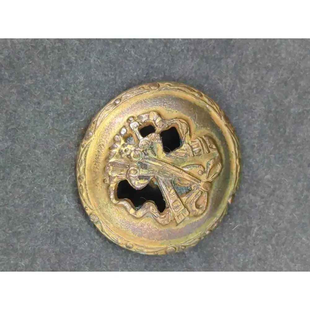 LOT II of 10 Antique Vintage Victorian Brass Mixed Materials Buttons ESTATE FIND